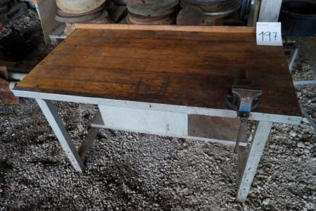 File bench vise 80x150 cm + table with 3 grids 80x76