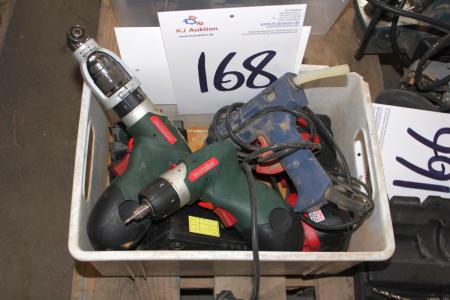 Box with various Cordless machines