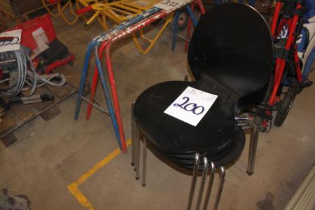 4 pcs. black shell chairs