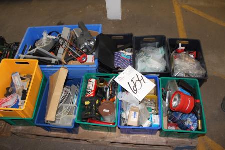 Pallet with various consumable tools, etc.