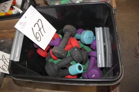 Box with dumbbells