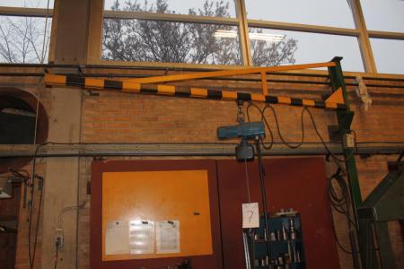 Pillar jib crane with Demag electric hoist 125 kg shall be removed and dismantled for electricity.