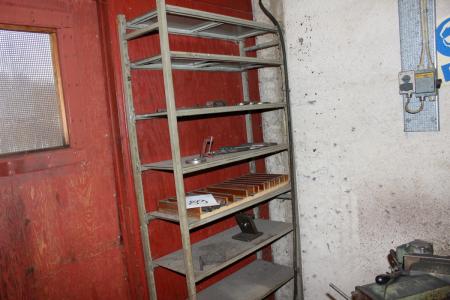 Steel Shelving, containing various live and rivals, etc.
