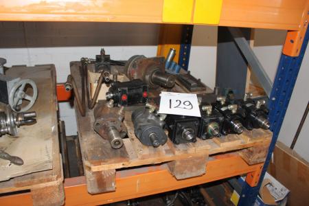 2 pallets of various hydraulic accessories, cylinders, etc.