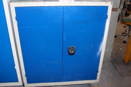 Steel cabinet containing various consumables and tools, etc.