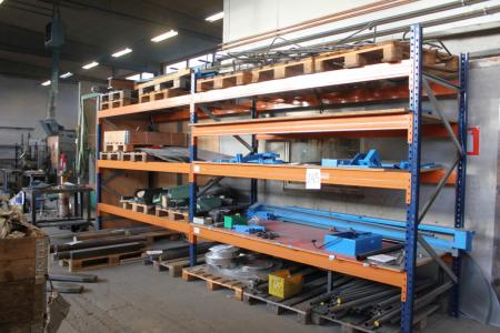 2 subjects pallet rack without content 14 stringers and 3 gables max load per shelf 3000 kg