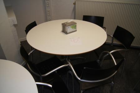 Round table with chairs