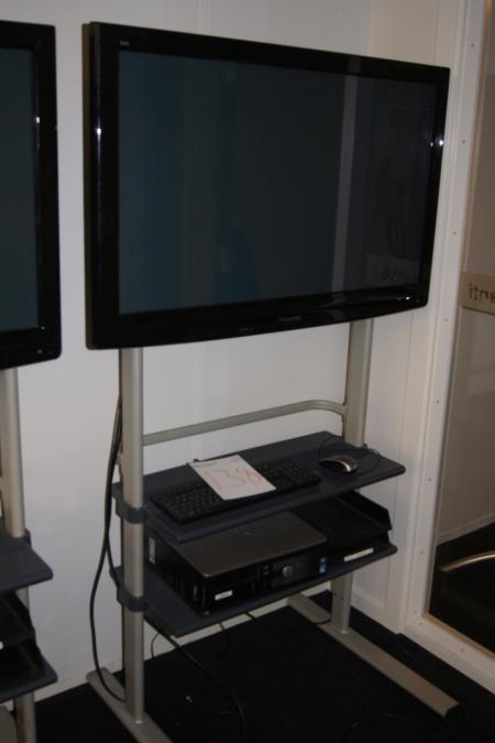 42" Tv, fjernbetjening medfølger ikke. Modelnr. TX-P42C2E, med computer