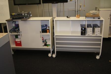 2 pcs. storage cabinets on wheels