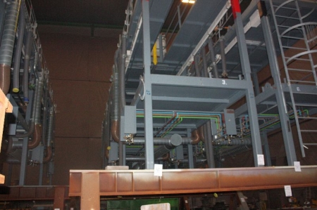 Svejseplatform 16 x 2,5 x 5 m Påmonteret gas, luft og strøm inkl trappe