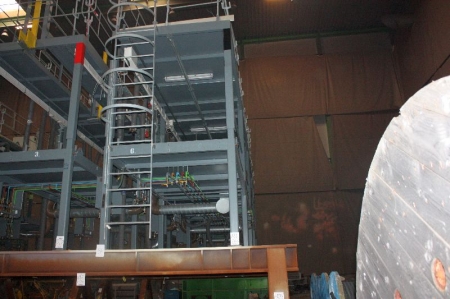 Svejseplatform 16 x 2,5 x 5 m Påmonteret gas, luft og strøm inkl trappe
