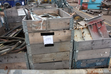 (1) pallet with air distribution panels + (2) pallets with cables