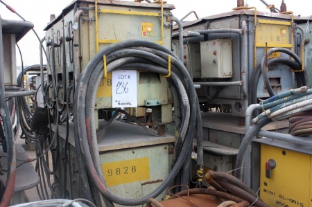 AGA welding transformer, 2 x 3 units + cables. Weight: 2200 kg