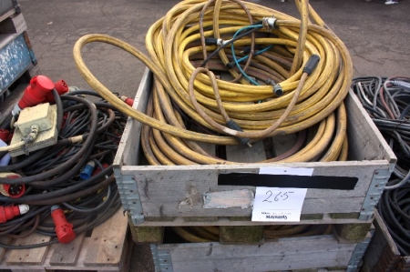 (3) pallets with various cables and welding cables