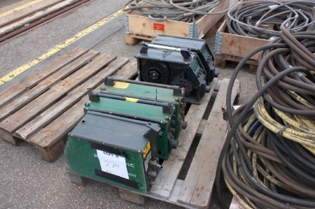 (1) pallet with (5) wire feeders, Migatronic YardModel
