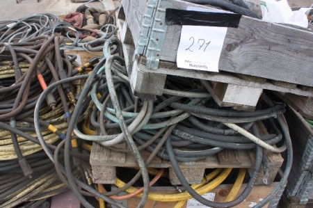 (3) pallets with various welding cables and welding hoses