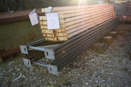 Pallet racking for ½ pallets, W 50 x H 357 cm