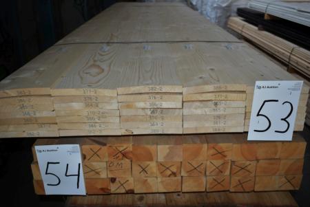 Planks untreated 22x198 mm planed 1 flat and 2 sides + 1 page sawn. 35 paragraph of 360 cm.