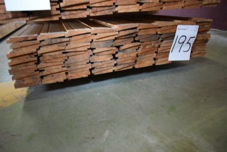 Klinkbeklædning sibirisk lærketræ 22 x 120 mm . 105 stk på 600 cm