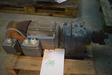 Electric motor with gear