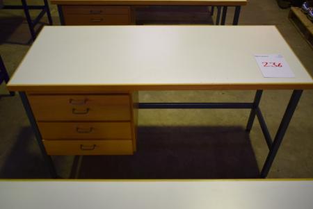 Schreibtisch mit 4 Schubladen. Die Schubladen bewegt werden kann, 60 x 140 cm