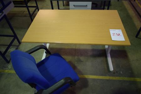 Desk, 80 x 130 cm + swivel chair