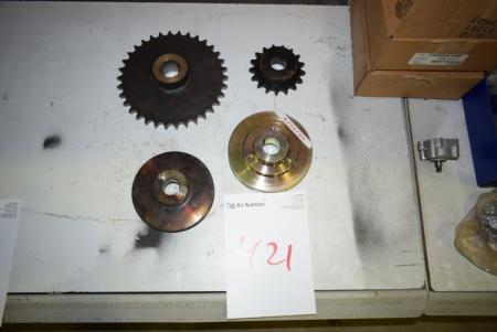 Various pulleys, gears for Bobcat