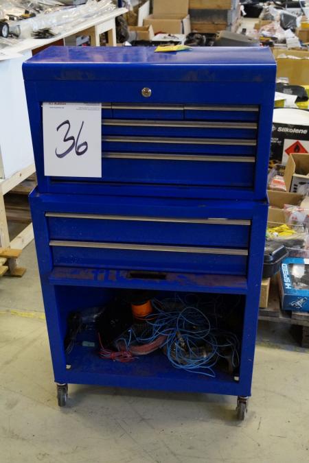 Tool trolley in wheels with Content + box.