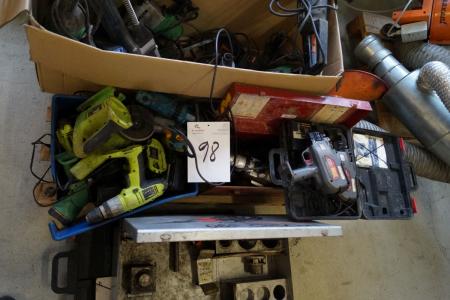 Large lot power tools + Cordless nothing tested condition is not known.