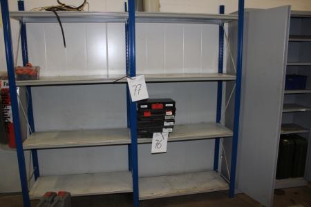 2 subjects steel bookcase containing no max load per shelf 150-200 kg
