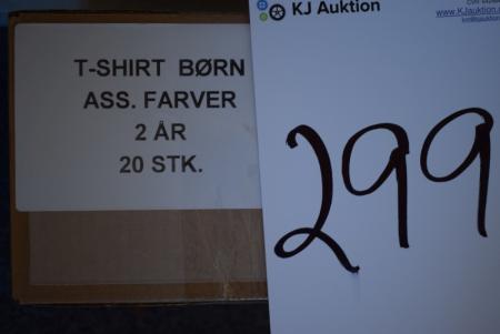 Firmatøj ohne Druck ungenutzt: 20 Stück T-Shirt mit ASS. Farben, 100% Baumwolle, 2 Jahre