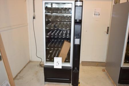 Machine for snacks and drinks for the coin, mrk. Snakky .New without nøgle.Automaten opened and switchable cylinder. New price kr. 23.000, -