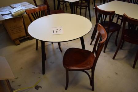 Tabelle Ø 90 mit 2 Stühlen