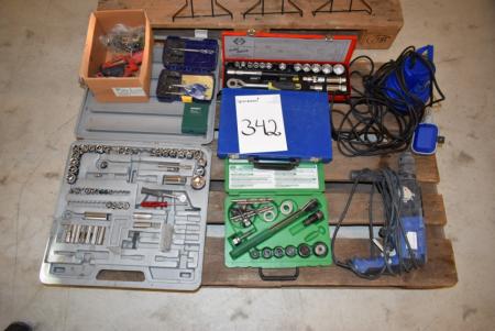 Miscellaneous Socket + Hammer Drill + unused submersible pump