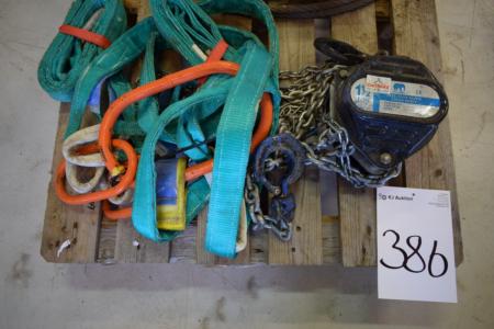 Chain hoist + various straps