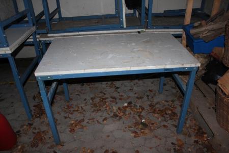 5 worker height-adjustable tables, 70 x 120 cm