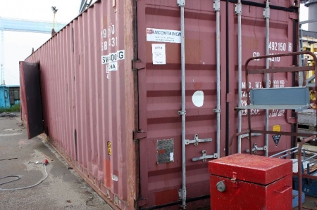 40 fods container indrettet som værksted med strøm 