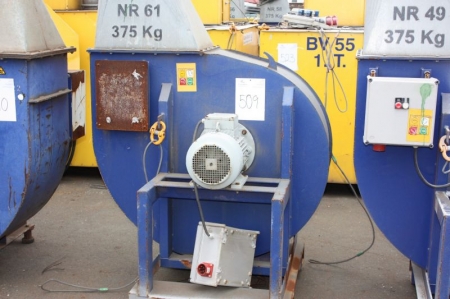 Exhaust ventilation equipment, JHM 760 - 7.5 / D. Total pressure: 1594. Fan Power: 6.0-7.5. Weight: 375 kg