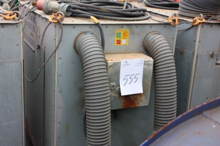 Exhaust ventilation equipment, Bellinge Ventilation, BV-1600. Weight: 500 kg.