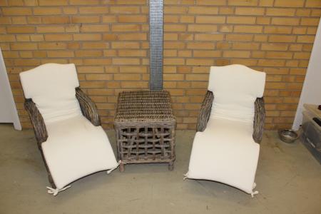 Child garden furniture sets, with 2 chairs + table.