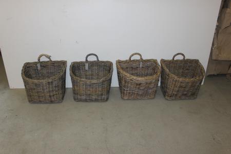 4 pcs baskets with one handle