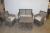 Child garden furniture set with 2 chairs + sofa and table