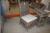 2 pcs wicker chairs + table + dies + 3 candles glass