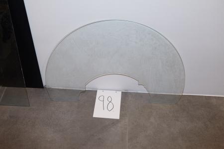 1 piece. used floor plate of glass. 31 cm x 77.5 cm.