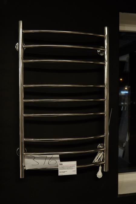 Heated towel rail Eldo 9 polished RF, 860 x 530 mm, with built-in thermostat