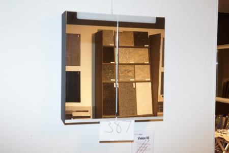 Aspen mirror cabinet with integrated lighting, W: 60 cm H: 60 cm D: 14.5 cm