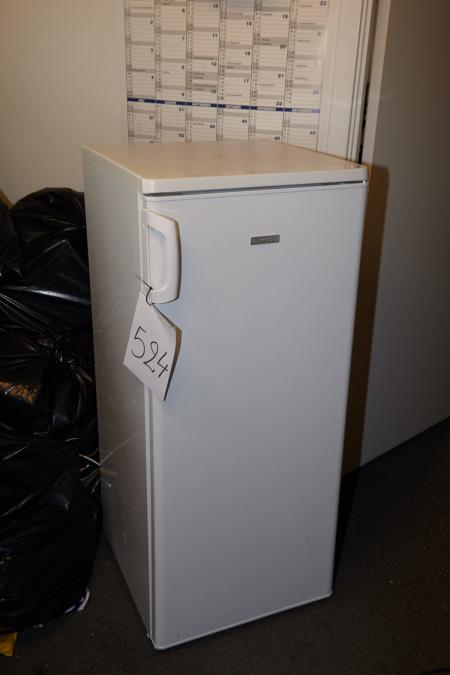 1 stik brugt køleskab (virker). B:55 cm, H: 125 cm og D: 57 cm.