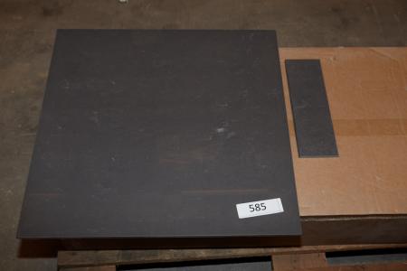 Gulv fliser. Charcoal Levigator semipoleret 60x60 cm. + 10x30 cm kant Ca 20 kvm