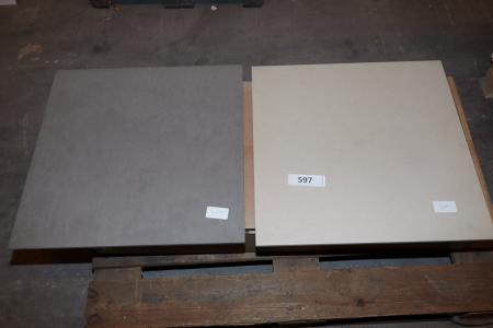 Floor tiles miscellaneous. Iridium Prima Caesar 60x60 cm. Ca 5.5 sqm + Caesar Prima Nylus 60x60 cm. About 3 sqm.