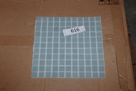 Floor tiles. Glass mosaic AA102 2,5x2,5 cm. On the net 30x30 cm. Approximately 5.25 sqm.